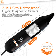 Load image into Gallery viewer, Digital Otoscope and Dermascope in Single Device (Oto-Dermascope) for Clinical Examination and Saving Pictures and Videos
