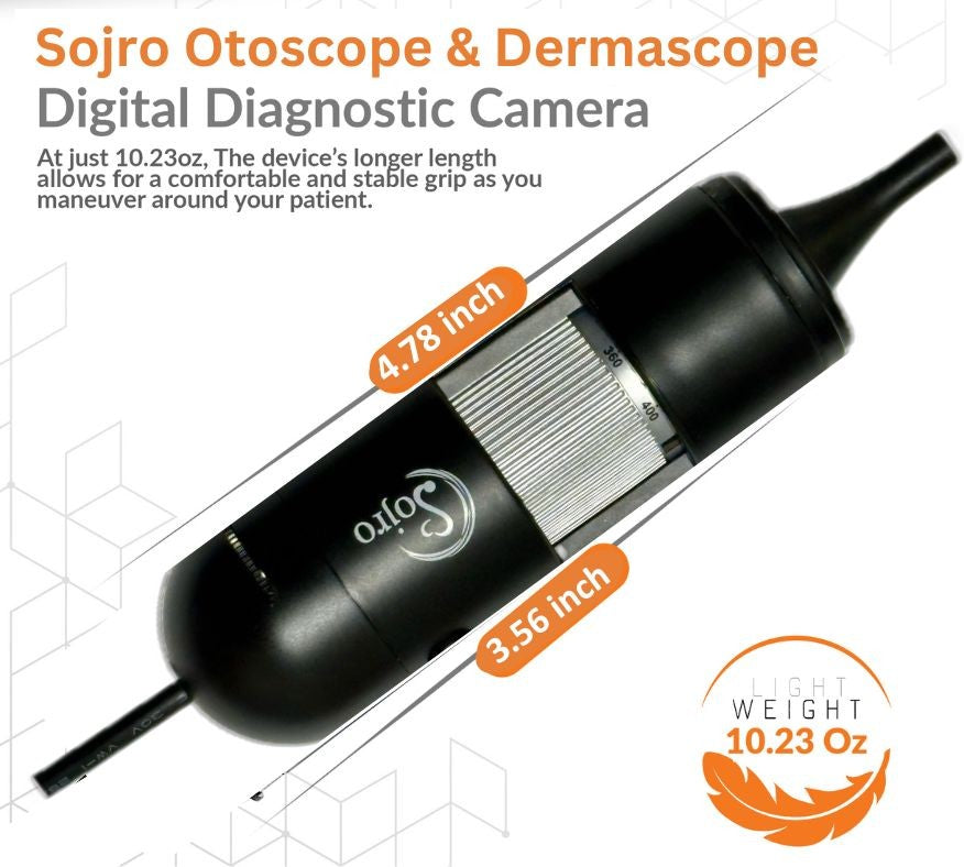 Oto-Dermascope: Advanced Digital Otoscope & Dermascope for Medical Professionals with image capturing and video recording